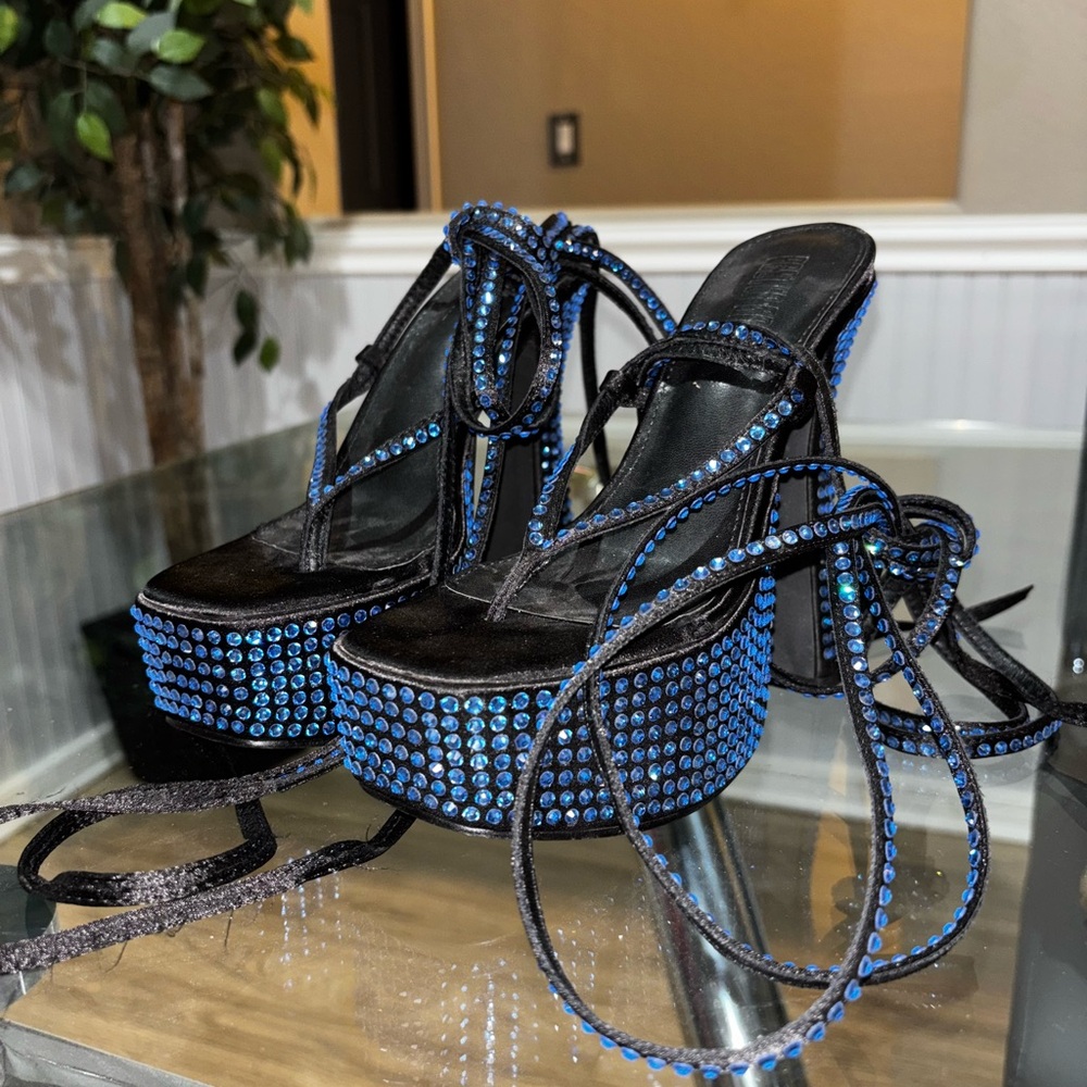 CAME TO DANCE LACE-UP HEELS 💙dolls kill